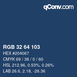 Color code: RGB 32 64 103 | qconv.com
