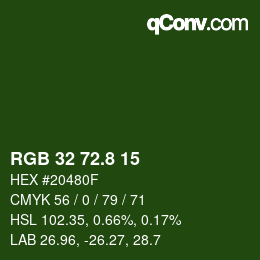 Color code: RGB 32 72.8 15 | qconv.com