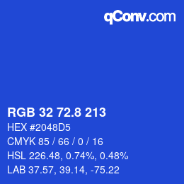 カラーコード: RGB 32 72.8 213 | qconv.com