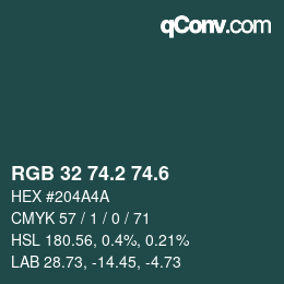 カラーコード: RGB 32 74.2 74.6 | qconv.com
