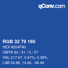 Color code: RGB 32 79 160 | qconv.com