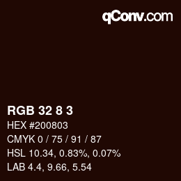 Farbcode: RGB 32 8 3 | qconv.com