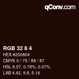 Farbcode: RGB 32 8 4 | qconv.com