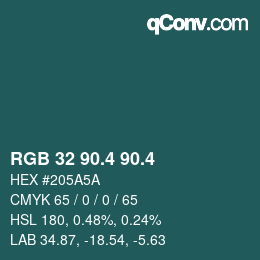 カラーコード: RGB 32 90.4 90.4 | qconv.com