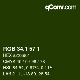 カラーコード: RGB 34.1 57 1 | qconv.com