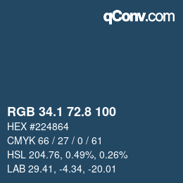 Color code: RGB 34.1 72.8 100 | qconv.com