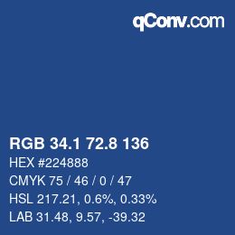 Color code: RGB 34.1 72.8 136 | qconv.com