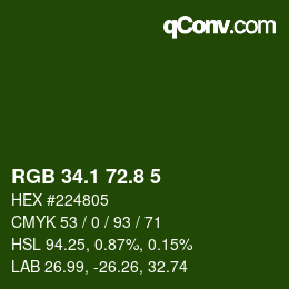 Color code: RGB 34.1 72.8 5 | qconv.com