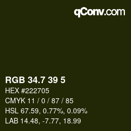 カラーコード: RGB 34.7 39 5 | qconv.com