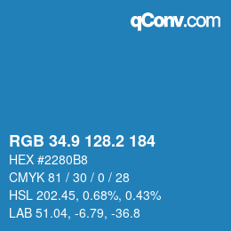 Color code: RGB 34.9 128.2 184 | qconv.com