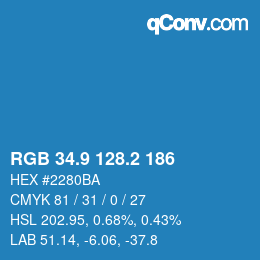 Color code: RGB 34.9 128.2 186 | qconv.com