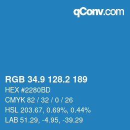 Color code: RGB 34.9 128.2 189 | qconv.com