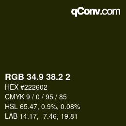Color code: RGB 34.9 38.2 2 | qconv.com