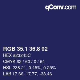Color code: RGB 35.1 36.8 92 | qconv.com