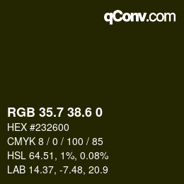 カラーコード: RGB 35.7 38.6 0 | qconv.com