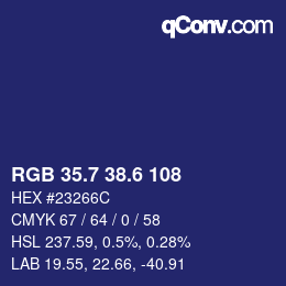 カラーコード: RGB 35.7 38.6 108 | qconv.com