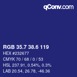 カラーコード: RGB 35.7 38.6 119 | qconv.com