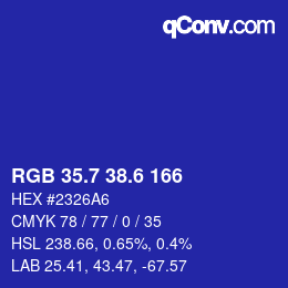 カラーコード: RGB 35.7 38.6 166 | qconv.com