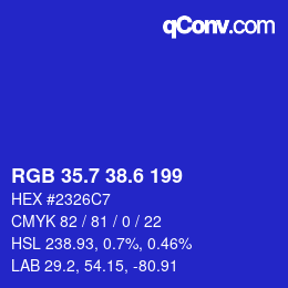 カラーコード: RGB 35.7 38.6 199 | qconv.com