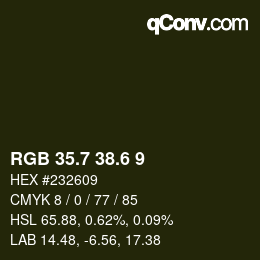 カラーコード: RGB 35.7 38.6 9 | qconv.com