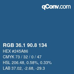 Color code: RGB 36.1 90.8 134 | qconv.com