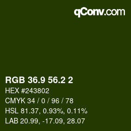 カラーコード: RGB 36.9 56.2 2 | qconv.com