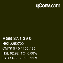 カラーコード: RGB 37.1 39 0 | qconv.com