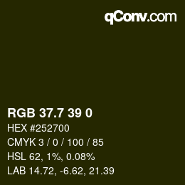 カラーコード: RGB 37.7 39 0 | qconv.com