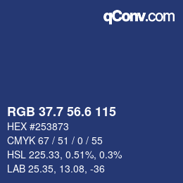 カラーコード: RGB 37.7 56.6 115 | qconv.com