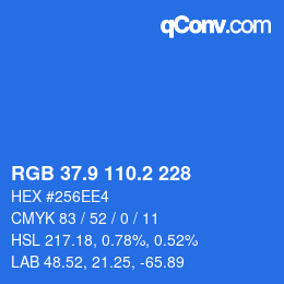Color code: RGB 37.9 110.2 228 | qconv.com