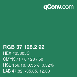 カラーコード: RGB 37 128.2 92 | qconv.com