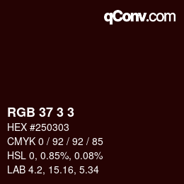 Color code: RGB 37 3 3 | qconv.com