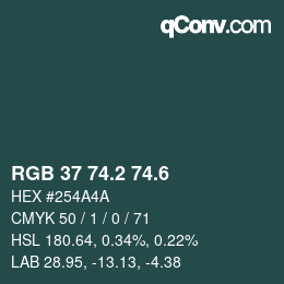 カラーコード: RGB 37 74.2 74.6 | qconv.com