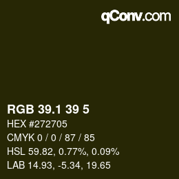カラーコード: RGB 39.1 39 5 | qconv.com