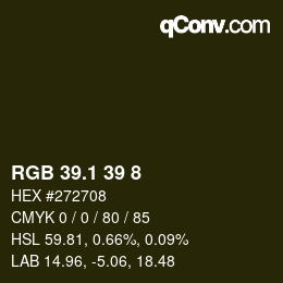 カラーコード: RGB 39.1 39 8 | qconv.com