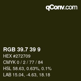 カラーコード: RGB 39.7 39 9 | qconv.com