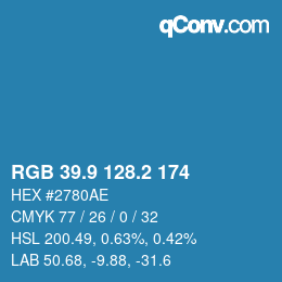 Color code: RGB 39.9 128.2 174 | qconv.com