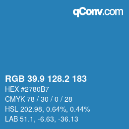 Color code: RGB 39.9 128.2 183 | qconv.com