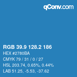 Color code: RGB 39.9 128.2 186 | qconv.com