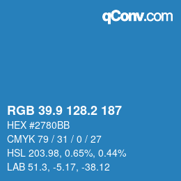 Color code: RGB 39.9 128.2 187 | qconv.com
