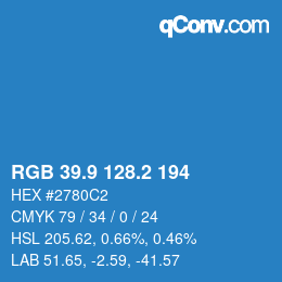 Color code: RGB 39.9 128.2 194 | qconv.com