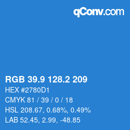 Color code: RGB 39.9 128.2 209 | qconv.com