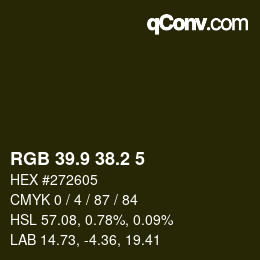 Color code: RGB 39.9 38.2 5 | qconv.com