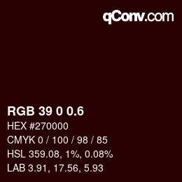 カラーコード: RGB 39 0 0.6 | qconv.com