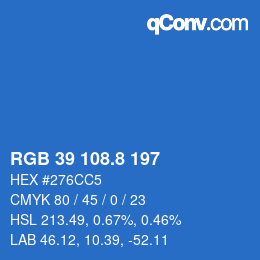 Color code: RGB 39 108.8 197 | qconv.com