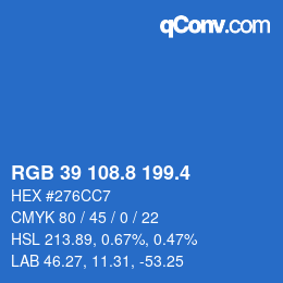 カラーコード: RGB 39 108.8 199.4 | qconv.com