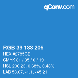 Code couleur: RGB 39 133 206 | qconv.com