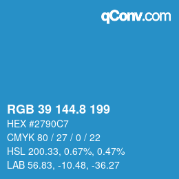 Color code: RGB 39 144.8 199 | qconv.com