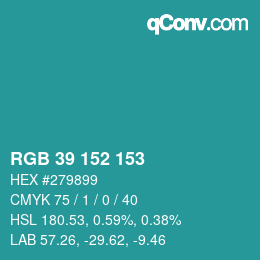 Color code: RGB 39 152 153 | qconv.com