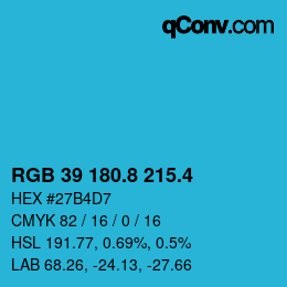 カラーコード: RGB 39 180.8 215.4 | qconv.com